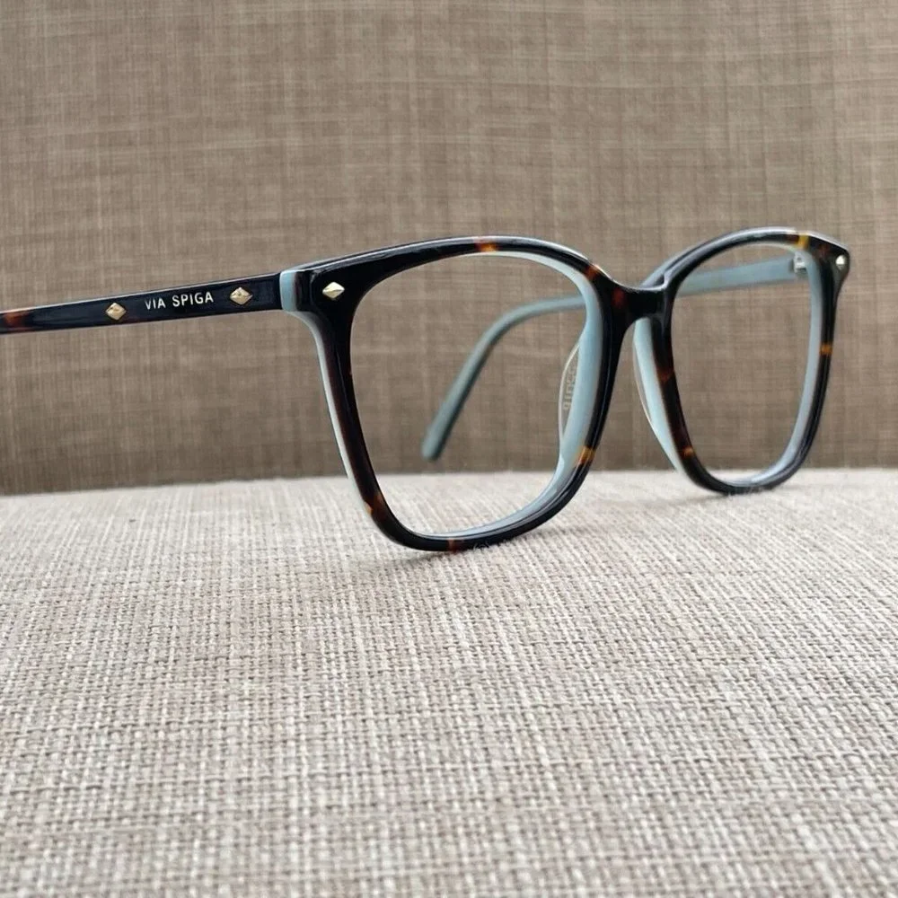Via Spiga Women Eyeglasses Frame Brown Tortoise 350-S 135 55[]16 Glasses Frame